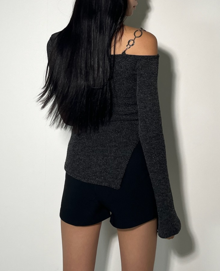 Ring One Shoulder Tops /リングワンショルダートップス TR-10923