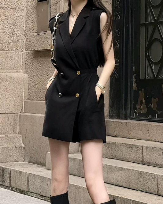 [9/16販売開始]Sleeveless tailored jacket dress /ノースリーブジャケットワンピース TR-10692