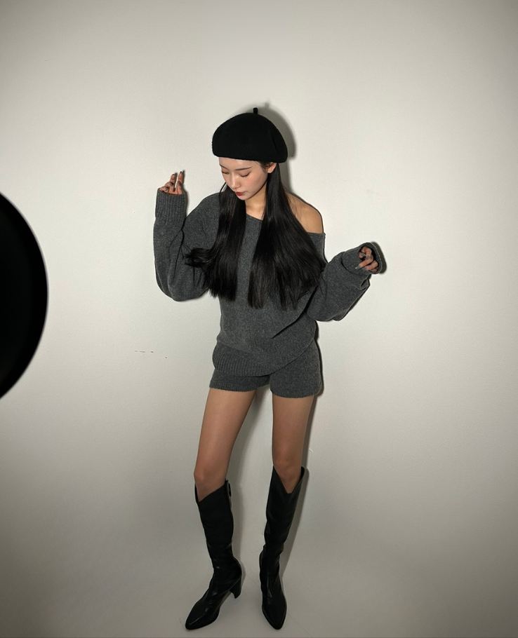 Knit Off Shoulder Setup / ニットオフショルダーセットアップ TR-10934