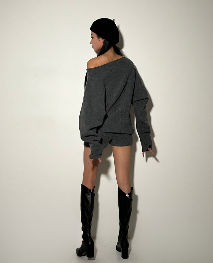 Knit Off Shoulder Setup / ニットオフショルダーセットアップ TR-10934
