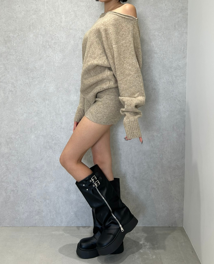 Knit Off Shoulder Setup / ニットオフショルダーセットアップ TR-10934