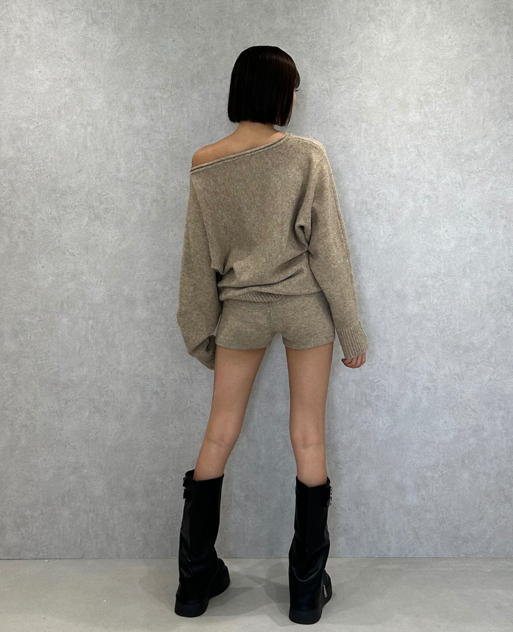 Knit Off Shoulder Setup / ニットオフショルダーセットアップ TR-10934