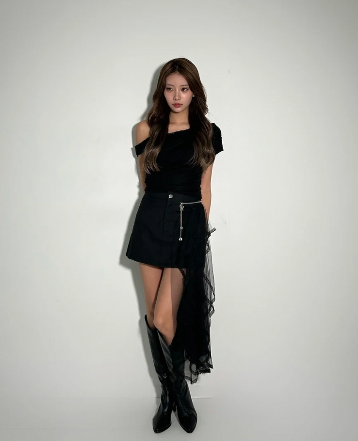 Frill Docking Tight West Skirt /フリルドッキングタイトウエストスカート TR-10867