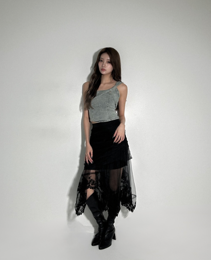 One Shoulder Denim Top / ワンショルダーデニムトップス TR-10875
