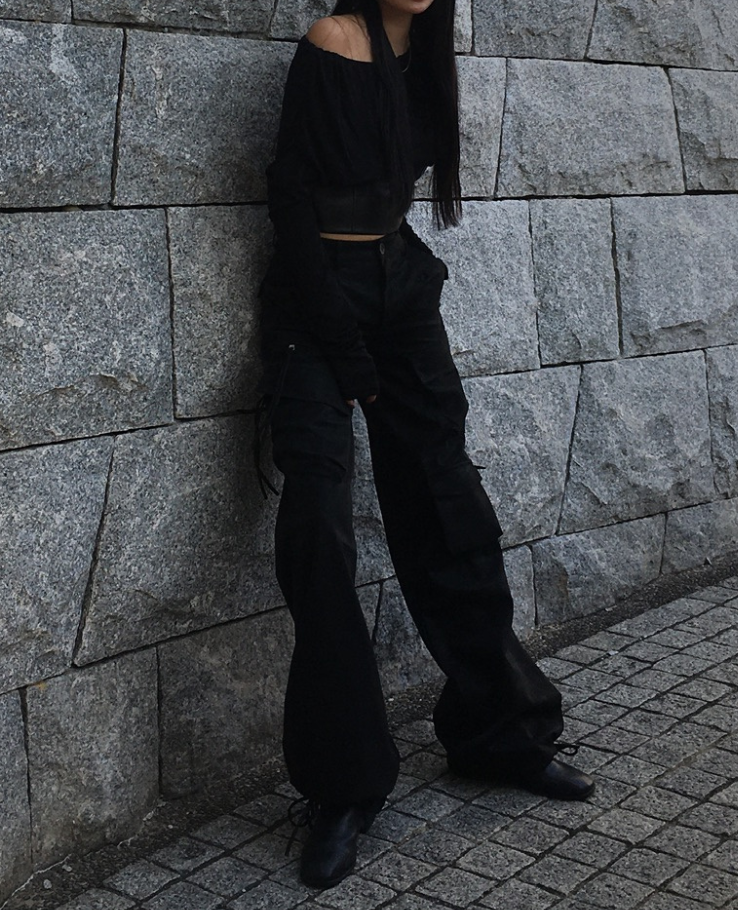 Striped High-waist Denim Pants / ストライプハイウエストパンツ TR-10822