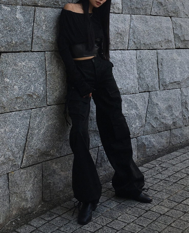 Striped High-waist Denim Pants / ストライプハイウエストパンツ TR-10822