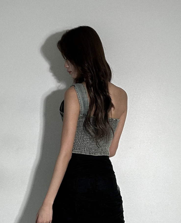 One Shoulder Denim Top / ワンショルダーデニムトップス TR-10875