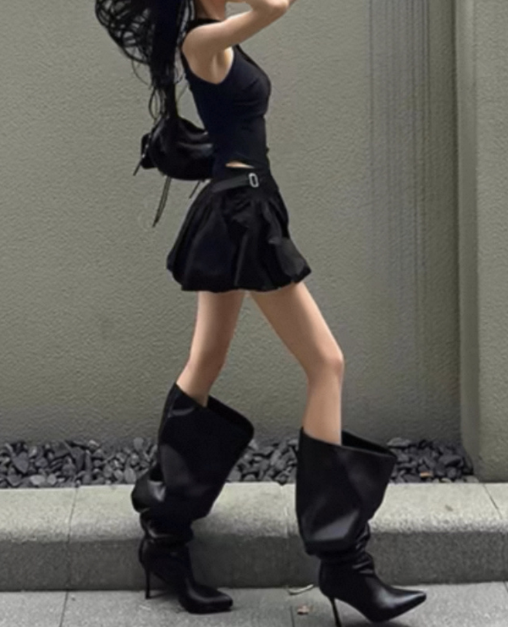 Frill Tight Cross-Neck Setup / フリルタイトクロスネックセットアップ TR-10908