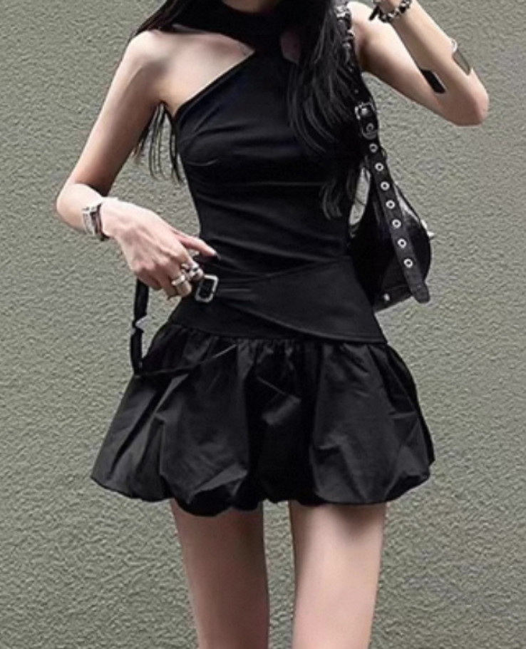 Frill Tight Cross-Neck Setup / フリルタイトクロスネックセットアップ TR-10908