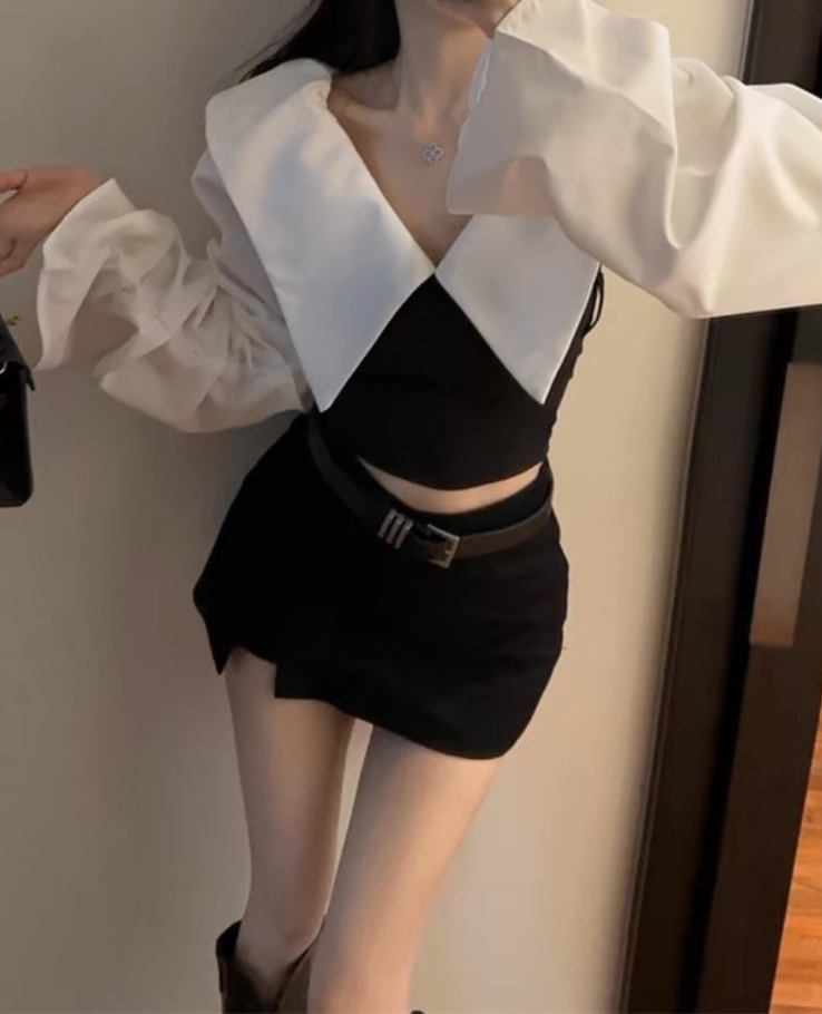 Off-shoulder crop tops / オフショルダークロップトップス TR-10835