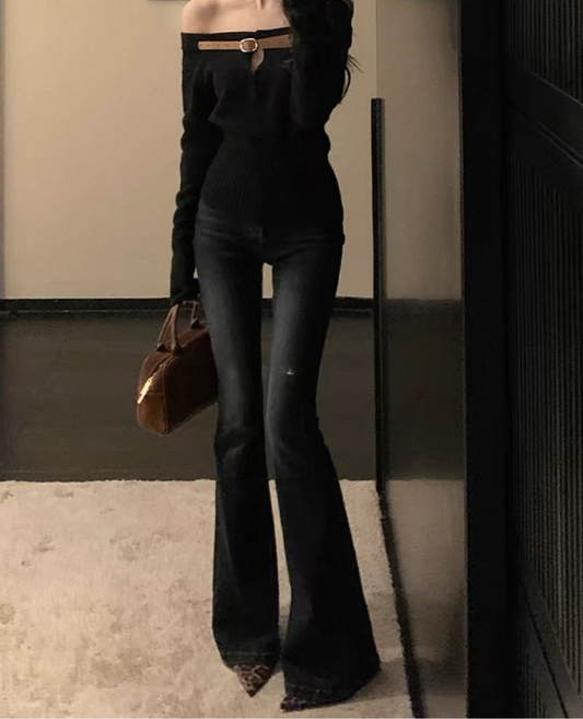 Fringe Flare Denim Pants / フリンジフレアデニムパンツ TR-10898