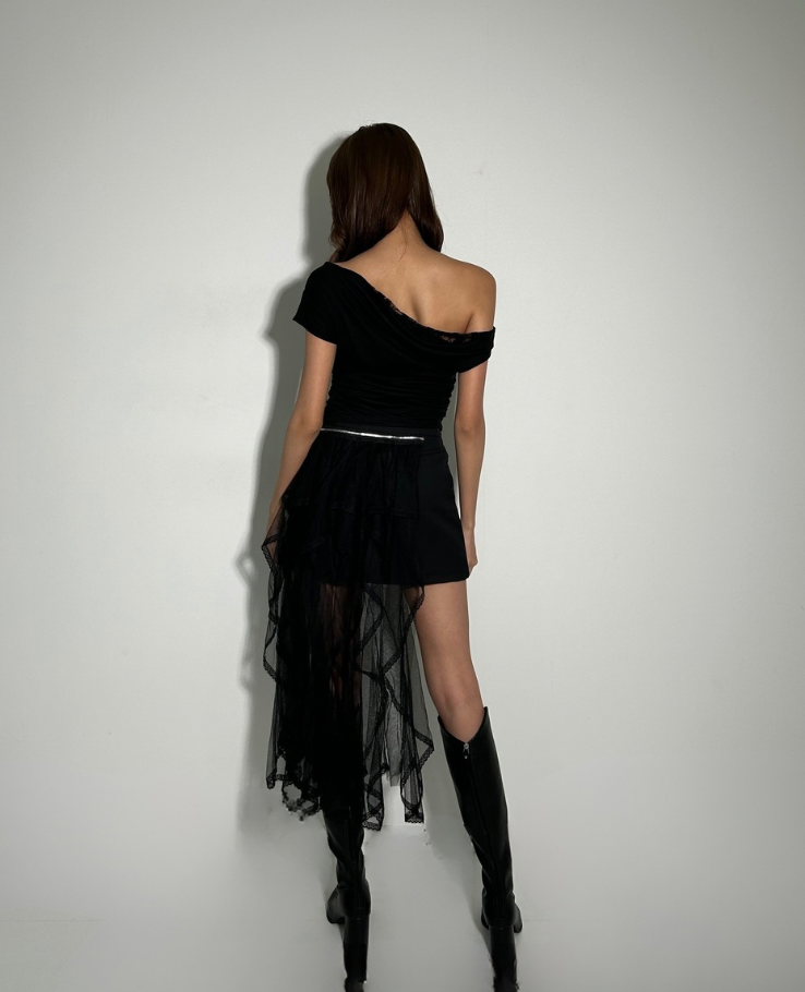 Frill Docking Tight West Skirt /フリルドッキングタイトウエストスカート TR-10867