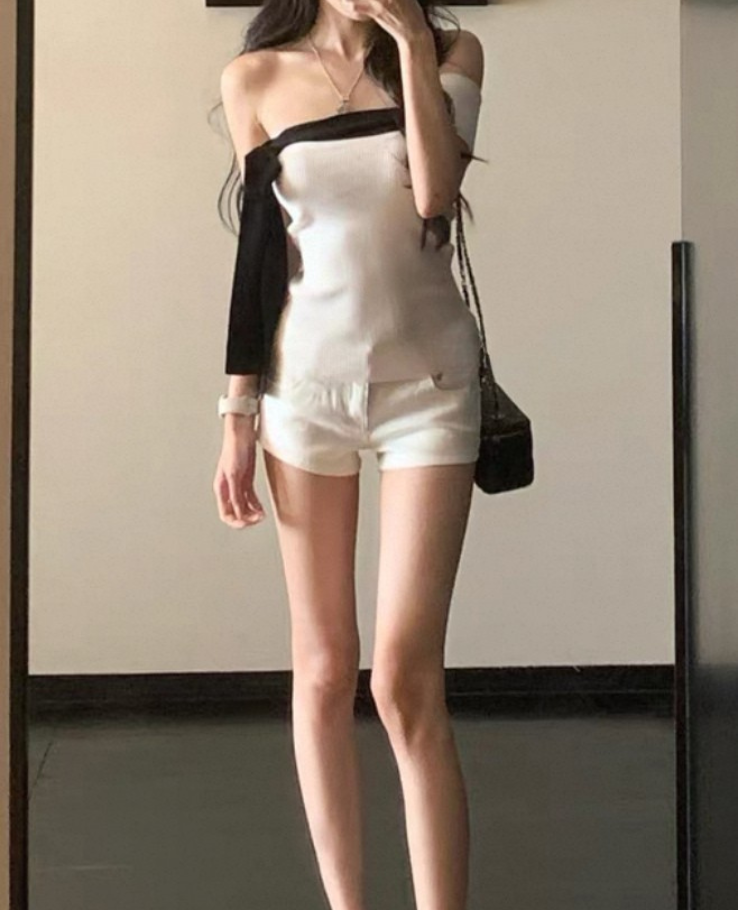 Off-Shoulder Knit Ribbon Tops / オフショルダーニットリボントップスTR-10902