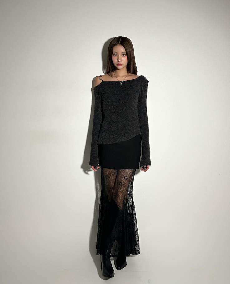 Lace High-waist tight skirt/レースハイウエストタイトスカート TR-10869
