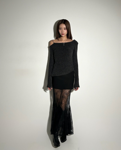 Lace High-waist tight skirt/レースハイウエストタイトスカート TR-10869