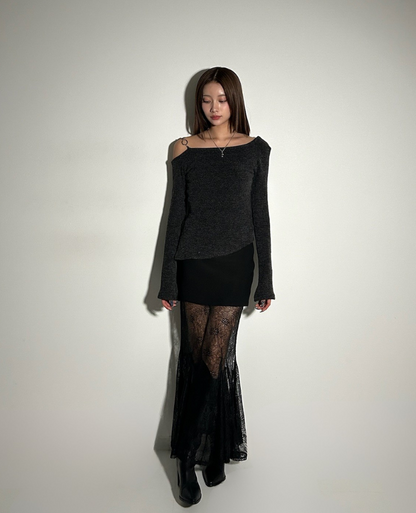 Lace High-waist tight skirt/レースハイウエストタイトスカート TR-10869