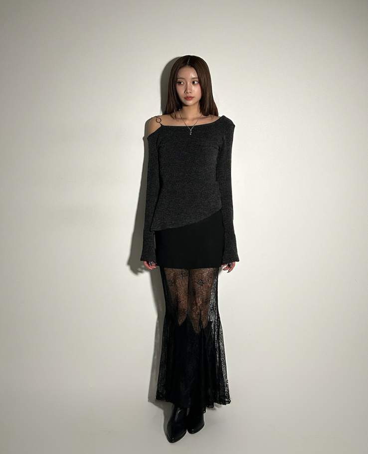 Lace High-waist tight skirt/レースハイウエストタイトスカート TR-10869
