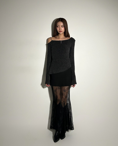 Lace High-waist tight skirt/レースハイウエストタイトスカート TR-10869