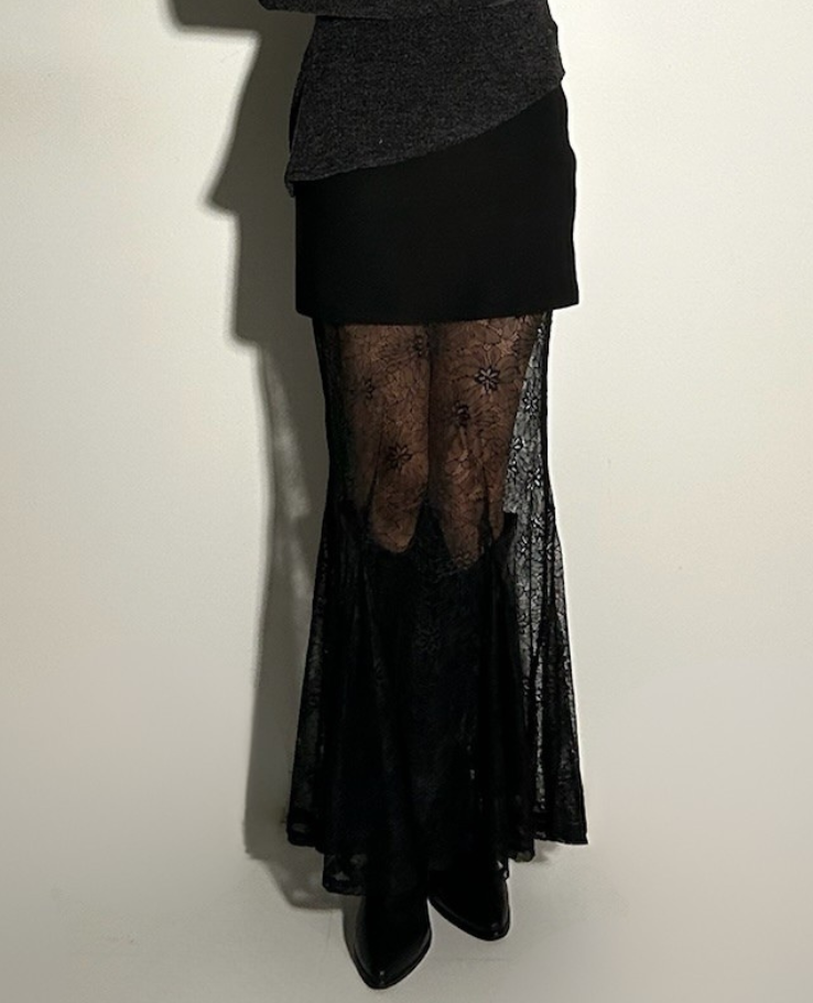 Lace High-waist tight skirt/レースハイウエストタイトスカート TR-10869