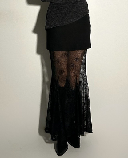Lace High-waist tight skirt/レースハイウエストタイトスカート TR-10869