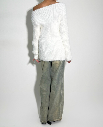 Wool off shoulder Tops / ウールオフショルダートップス TR-10928
