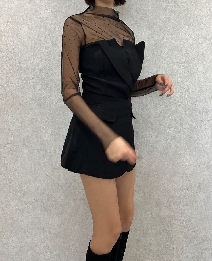 Sheer Beads Flare Set Up  / シアービーズフレアセットアップ TR-10925[予約販売]