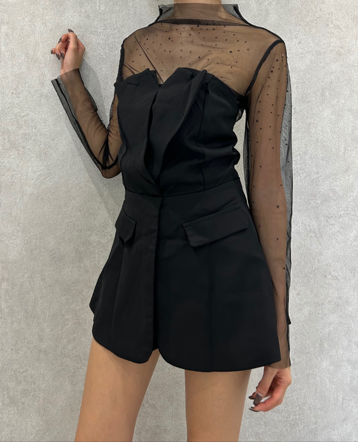Sheer Beads Flare Set Up  / シアービーズフレアセットアップ TR-10925[予約販売]
