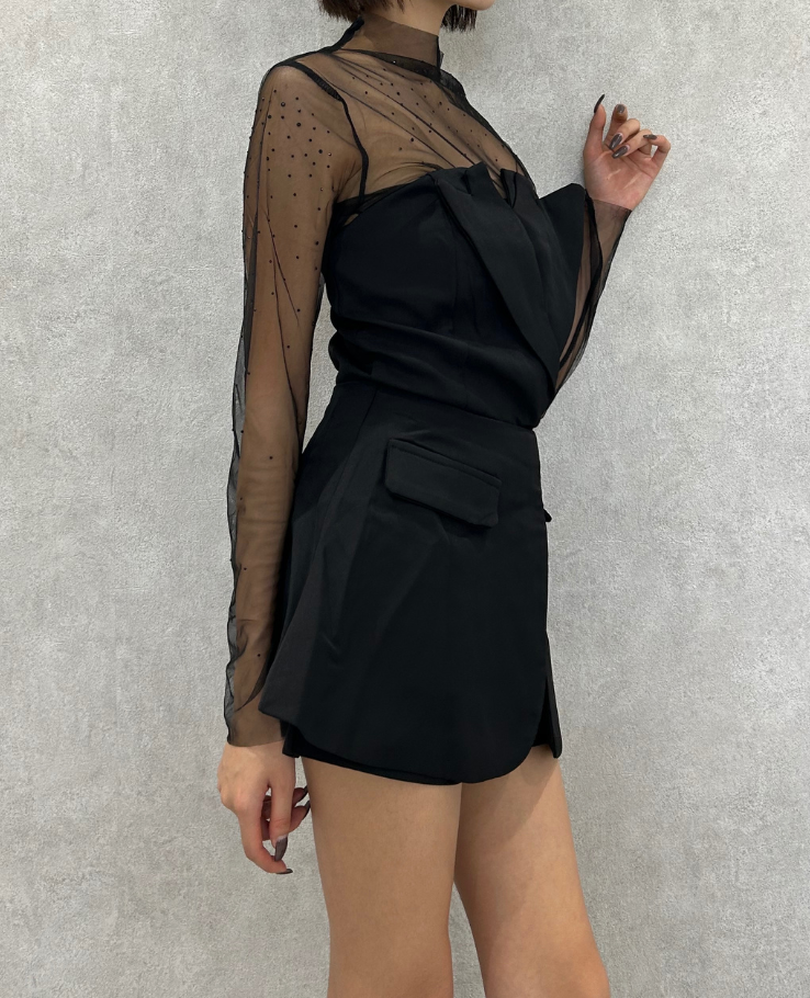 Sheer Beads Flare Set Up  / シアービーズフレアセットアップ TR-10925[予約販売]