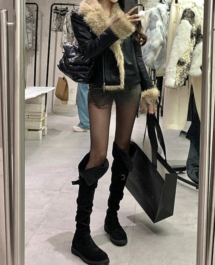 Mutton fur leather jacket /ムートンファーレザージャケット TR Mutton fur leather jacket /ムートンファーレザージャケット TR