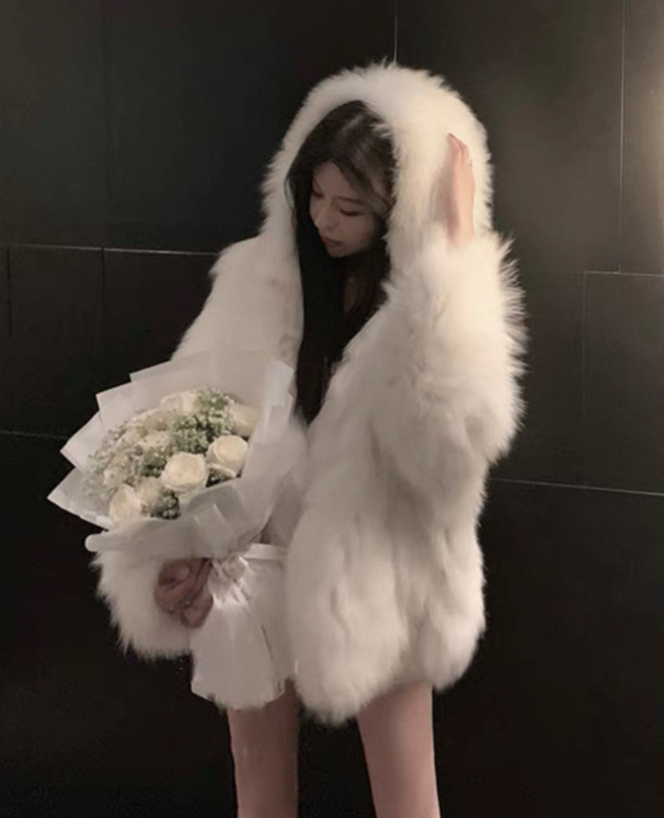 Over Fur Hoodie Outer / オーバーファーフーディーアウター TR-10947[Coming Soon]