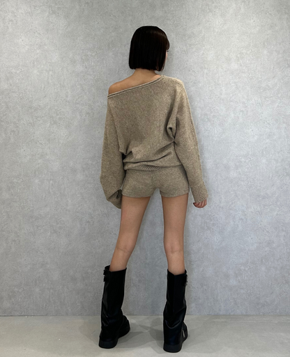 Knit Off Shoulder Setup / ニットオフショルダーセットアップ TR-10934
