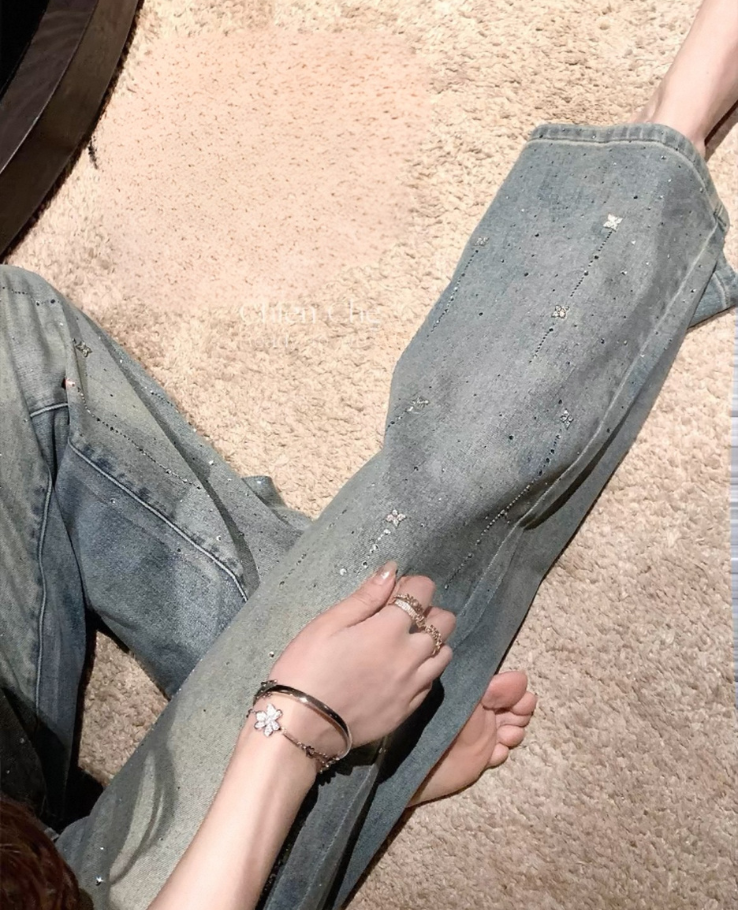 Beads High-West Denim / ビーズハイウエストデニム TR-10926