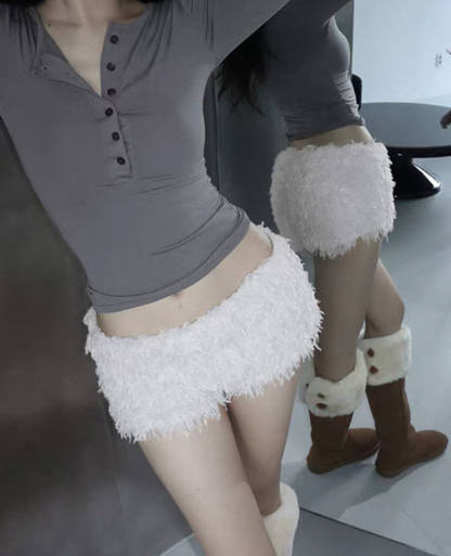 Fur wool nap shorts /ファーウールナップショーツ TR-10948[Coming Soon]