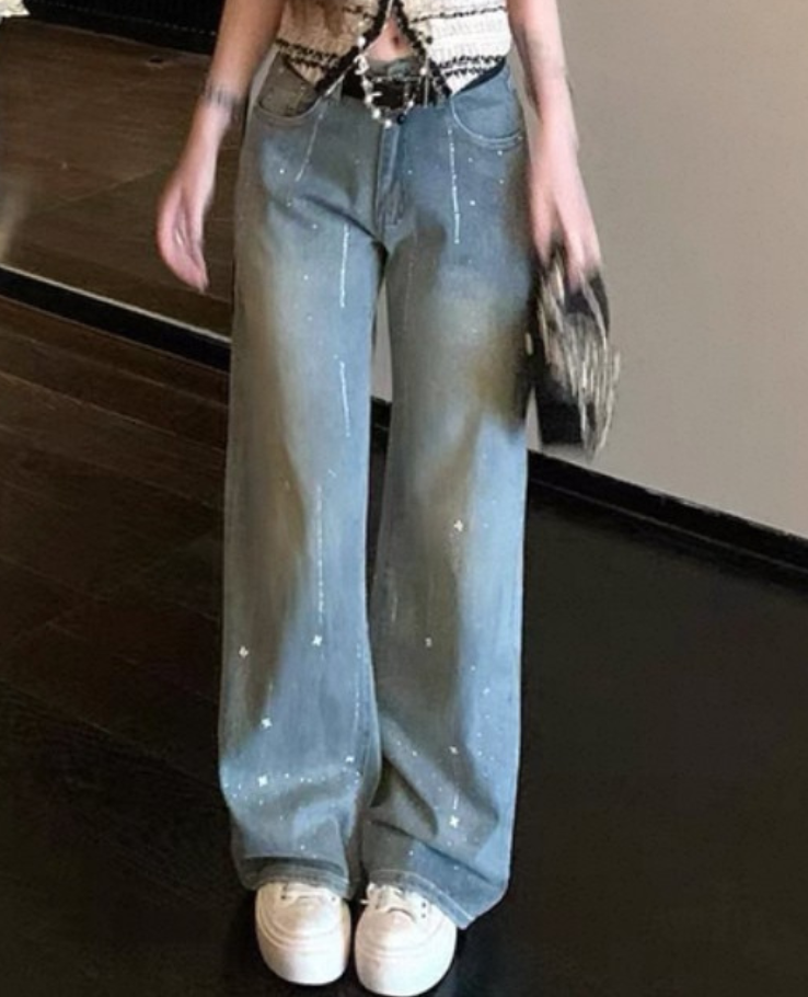 Beads High-West Denim / ビーズハイウエストデニム TR-10926