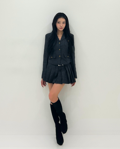 Gray Check Tailored Jacket Setup / グレーチェックテーラードジャケットセット TR-10955