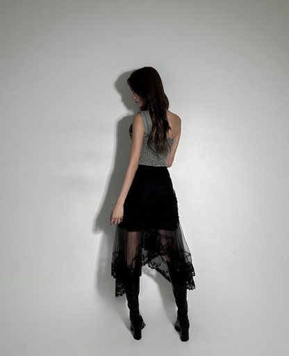 One Shoulder Denim Top / ワンショルダーデニムトップス TR-10875