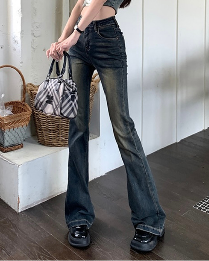 Wash Denim Flare Pants /ウォッシュデニムフレアパンツ TR-10662