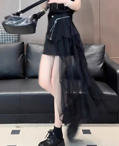 Frill Docking Tight West Skirt /フリルドッキングタイトウエストスカート TR-10867
