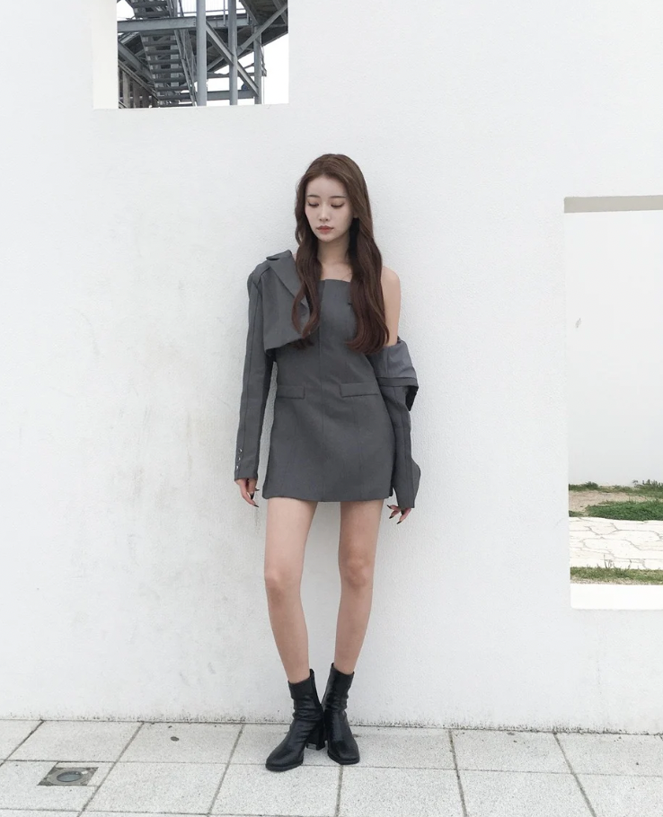 Denim jacket mini dress / デニムジャケットミニワンピース TR-10854