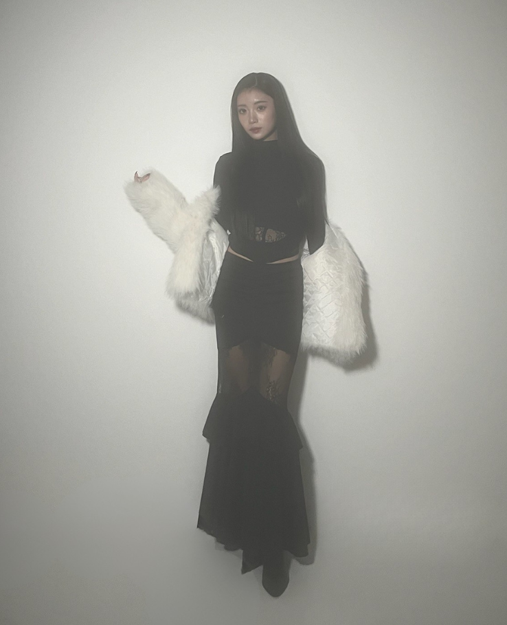 Shear Lace Docking Long Skirt /シアーレースドッキングロングスカート TR-10935