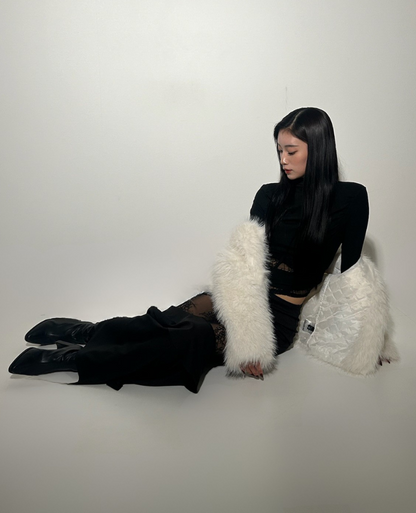Shear Lace Docking Long Skirt /シアーレースドッキングロングスカート TR-10935