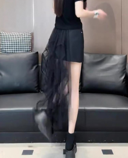 Frill Docking Tight West Skirt /フリルドッキングタイトウエストスカート TR-10867