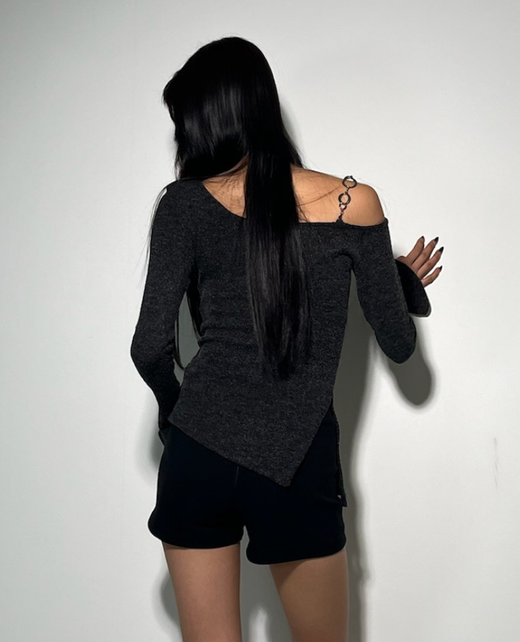 Ring One Shoulder Tops /リングワンショルダートップス TR-10923[予約販売]