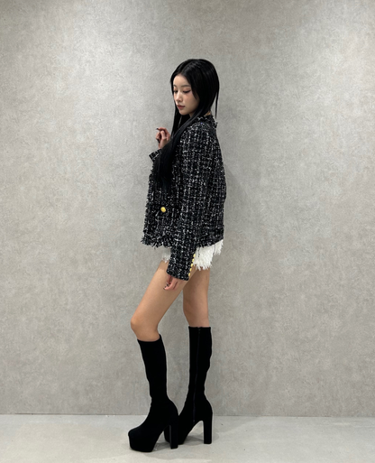 Tweed French Chiffon Jacket / ツイードフレンチシフォンジャケット TR-10939