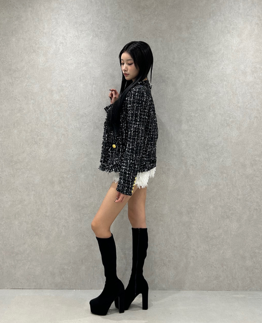 Tweed French Chiffon Jacket / ツイードフレンチシフォンジャケット TR-10939