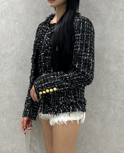 Tweed French Chiffon Jacket / ツイードフレンチシフォンジャケット TR-10939