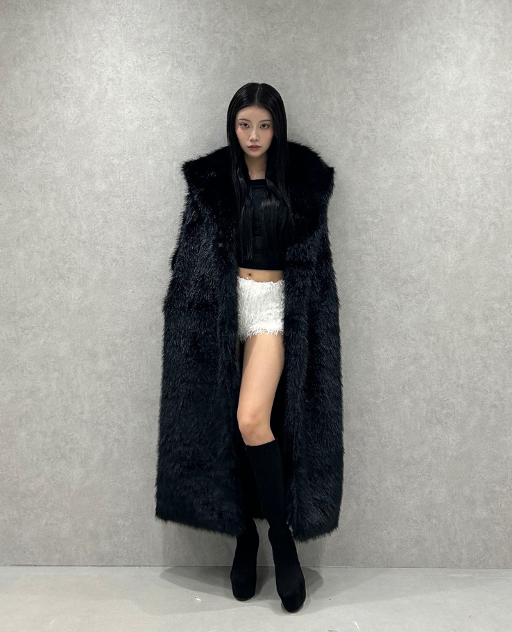 Fur wool long coat / ファーウールロングコート TR-10944