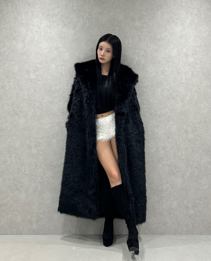 Fur wool long coat / ファーウールロングコート TR-10944