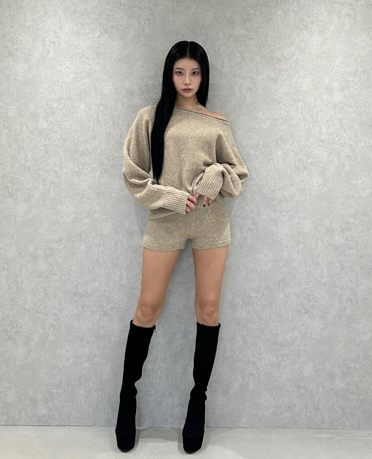 Knit Off Shoulder Setup / ニットオフショルダーセットアップ TR-10934