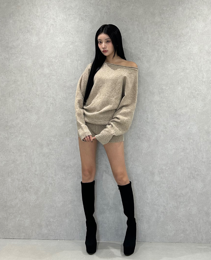 Knit Off Shoulder Setup / ニットオフショルダーセットアップ TR-10934